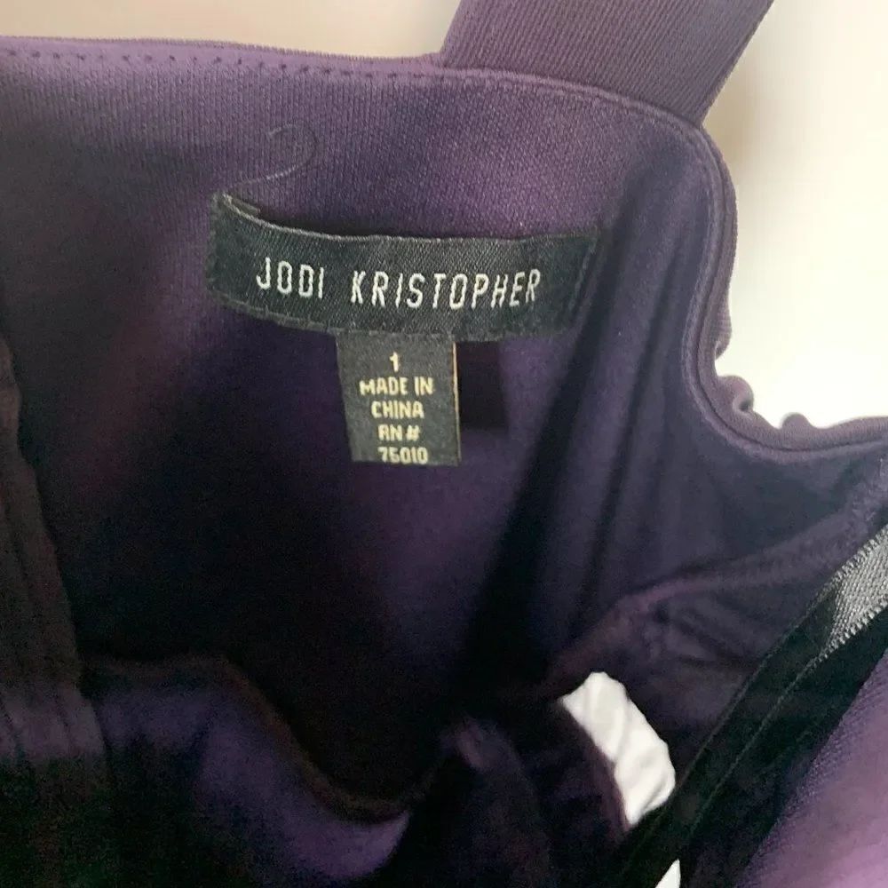Jodi Kristopher deep purple High Low Formal Dress - Picture 6 of 7